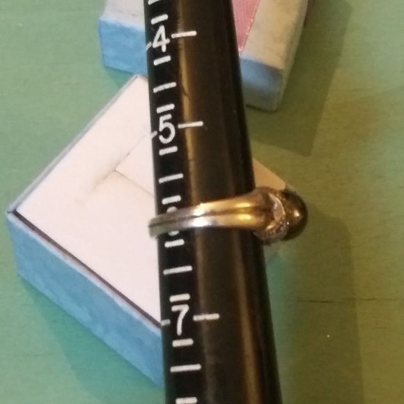 Sterling/925 AKOYA PEARL & MARCINITE Ring - Picture 4 of 7